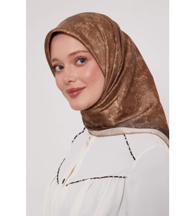 Levidor Kristal Eşarp Bulut Batik Bej