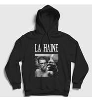 Presmono Unisex Beyaz Vinz Film La Haine Kapüşonlu Sweatshirt 500270tt (Siyah)