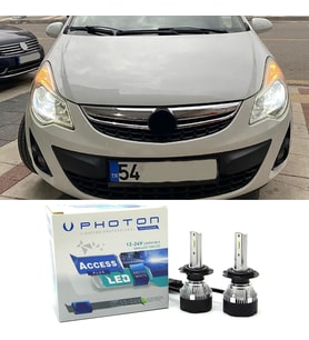 Opel Corsa D Led Xenon Uzun Far Ampulü H1 Access Yeni Seri Beyaz 2006-2014