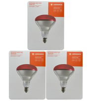 (3 Adet) Ledvance 250W Kızılötesi Hayvan Isıtma ve Fizik Tedavi Lambası (Kırmızı Işık) E27 Duy