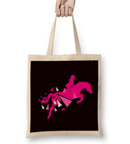 Horse Girl Riding Equestrian Sport Saddle Horseshoe Stable Bez Çanta Uzun Saplı