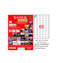 Tanex Lazer Etiket 100 YP 38.1x21.2 Mm Laser-Copy-Inkjet TW-2065 (20 Li Paket)