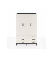 Hyperion Gardrop 5 Raflı 6 Çekmeceli Tek Askılı 132x44x195 Antrasit-Aytaşı