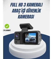 1080P Üç Kameralı Araç Kamerası Wi-Fi Destekli Park Modu ve G-Sensörlü