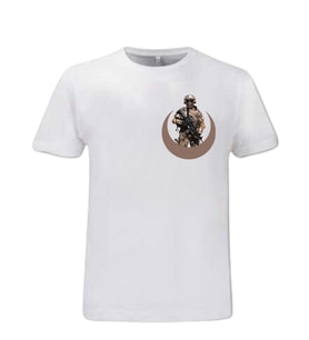 Türk Komando Baskılı T-Shirt (Beyaz)