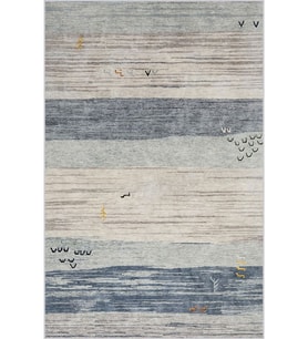 Eliana Home Baskılı, Yıkanabilir Kaymaz Taban Salon Halısı LNA0605 100x150 cm (Mavi)