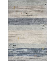 Eliana Home Baskılı, Yıkanabilir Kaymaz Taban Salon Halısı LNA0605 100x150 cm (Mavi)