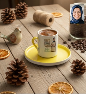 Kişiye Özel Karikatürlü Best Mom Ever Anneye Hediye Türk Kahvesi Fincanı Anneler Günü Hediyesi