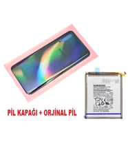 Samsung Galaxy A50 A505 Arka Pil Batarya Kapağı + PİL SİYAH