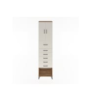 Hyperion Dolap 2 Raflı 6 Çekmeceli 2 Kapaklı 60x44x243 Çam-Aytaşı
