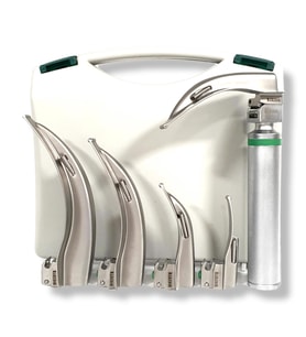 Archer Fiberoptik Laringaskop Set Macintosh Eğri 5 Blade No: 0-1-2-3-4 