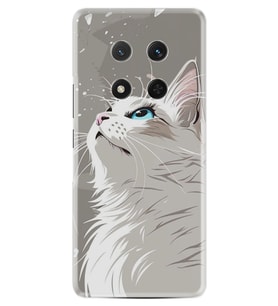 Honor Magic 7 Lite Kılıf Boutique Baskılı Resimli Beyaz Kedi Pcode -061