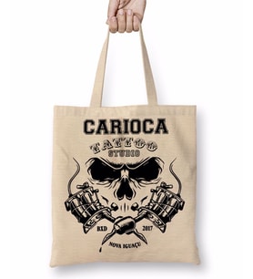 Oficial Carioca Tattoo Studio Bez Çanta Uzun Saplı