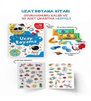 Uzay Boyama Kitabı - Oyun Hamurlu - 3 Yaş +