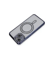 ERTAN iPhone 13 Kılıf Joke Simli Magneticsafe Kılıf - Lacivert