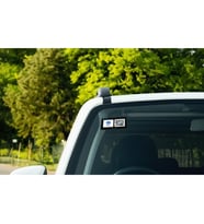 Destade Araç İletişim Bilgisi Sticker NFC ve QR Kod Özellikli Araba Sticker (Siyah - Beyaz)