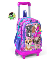 Coral High Işıklı Tekerlekli Pembe Köpek Çekçek Okul Çantası - Kız Çocuk