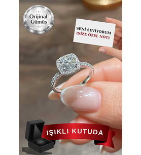 Pırlanta Işıltılı 1 Carat Gerçek Gümüş Tektaş Yüzük