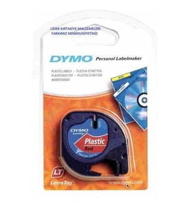 DYMO LETRATAG PLASTİK ETİKET KIRMIZI 59424 ÜCRETSİZ KARGO