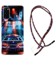 Samsung A02S A03S A10 A12 A13 A21S A22 Kılıf Boyun Asklı Rasta Silikon Neon Cars 1724