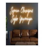 Şişman Olacağınız Şeyler Yapmayın Yazılı Neon Tabela