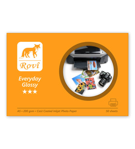 Rovi Everyday Parlak Fotoğraf Kağıdı 200gsm 50yp A5 (Beyaz)