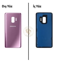 Samsung Galaxy S9 Mor Renk Arka Kapak Arka Cam Batarya Kapağı Pil Kapağı Lazer Kesim Back Cover Galaxy S9 Uyumlu