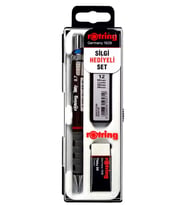 Rotring Tikky Versatil Kalem Min Silgi 3 lü Set 0,7 Mm Bordo - Orjinal