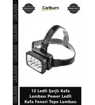 Özel Üretim Avcı Kampçı Feneri Uzun 12 Ledli Şarjlı Kafa Lambası Power Ledli Kafa Feneri Tepe Lambas