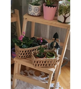 Pratik Çok Amaçlı Hasır Sepet Çift Seti, Şık ve Kullanışlı Organizer