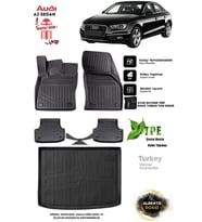 Audi A3 2015 Sedan Araca Özel 3D paspas ve 3d Bagaj Havuzu