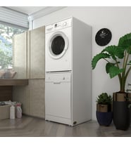Kenzlife çamaşır-bulaşık makinesi dolabı katinkamdf byz 180*70*60 % 100 mdf full mdf banyo çift katlı kapaksız arkalıksız (Karışık)