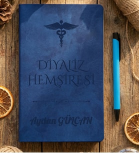 Kişiye Özel Diyaliz Hemşiresi Defter Tıp Bayramı Hediyesi (Mavi)