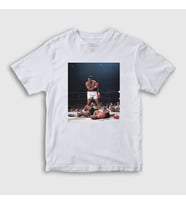 Presmono Unisex Çocuk Beyaz Knockout Muhammed Ali T-Shirt 230489tt