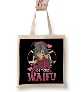 Cute Not Your Waifu Anime Girl Japanese Manga Bez Çanta Uzun Saplı