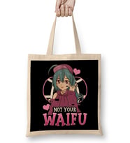 Cute Not Your Waifu Anime Girl Japanese Manga Bez Çanta Uzun Saplı
