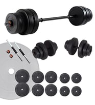 Ecgspor 55 KG Halter Seti ve Dambıl Seti Ağırlık Fitness Seti