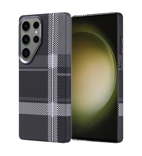 Lexroo Galaxy S25 Ultra Kılıf M-safe Şarj Özellikli Karbon Fiber Görünümlü Nekst Kılıf - Gri-Siyah