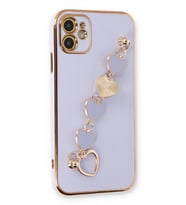 Pilelistore   iPhone 12 Kılıf Esila Silikon - Lila