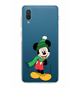 Samsung Galaxy A02  Kamera Korumalı  Kapak Mickey Mouse Tasarımlı  Şeffaf Kılıf
