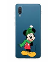 Samsung Galaxy A02  Kamera Korumalı  Kapak Mickey Mouse Tasarımlı  Şeffaf Kılıf
