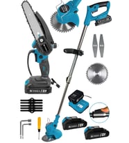 BUTOOLS  BS-27 2 Li Akülü Şarjlı Ağaç Dal Kesme Budama Testere Ot Çim Çayır kesme Biçme Makinesi