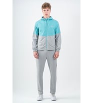 Maraton Comfort Erkek Kapşonlu Dar Paça Reglan Kol Turkuaz Eşofman Takımı 22309