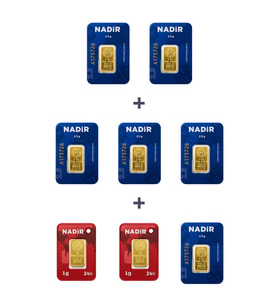 Nadir Gold 24 Ayar 17 Gram Külçe Altın (6 Adet 2,5 Gram Külçe Altın + 2 Adet 1 Gram Külçe Altın )