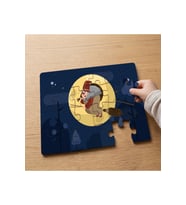 Uçan Cadı - Dolunay - Cadılar Bayramı Tasarımlı 24 Parça Ahşap Çocuk Puzzle