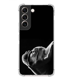 PrintiFy Samsung Galaxy S22 Plus Uyumlu Köpek 1 Baskılı Şeffaf Köşe Korumalı Antişok Kılıf