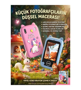Çocuk Kamera Telefonu - HD Dijital Fotoğraf Makinesi ve Video Kaydedici, Si