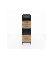 Kronos Dolap 2 Raflı 3 Çekmeceli 44x59x134 Antrasit-Çam
