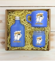 BK Gift Kişiye Özel İsimli DTF Best Friend Temalı Mavi Kahve Fincanı & Kolonya & Mum Hediye Seti-4, Arkadaşa Hediye, Doğum Günü Hediyesi