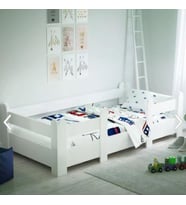 Tulipkids Montessori Karyola Beyaz 90x190 Yatak Uyumlu Oval Kesim  Çocuk Yatağı Kids-103 (Beyaz - Beyaz)